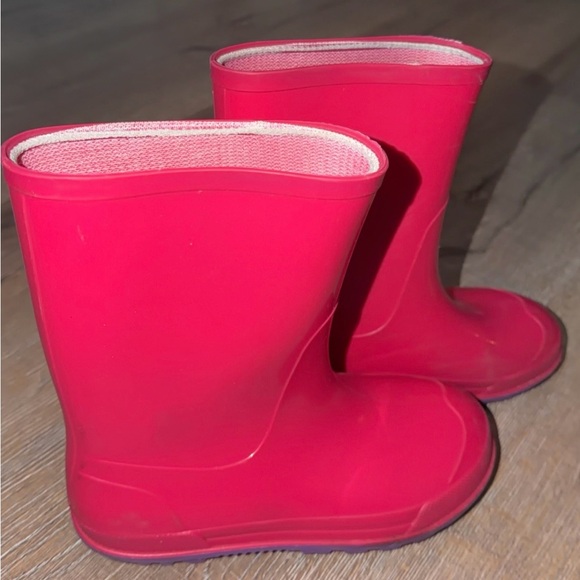 Vibrant Pink Kids' Rain Boots - Picture 2 of 3